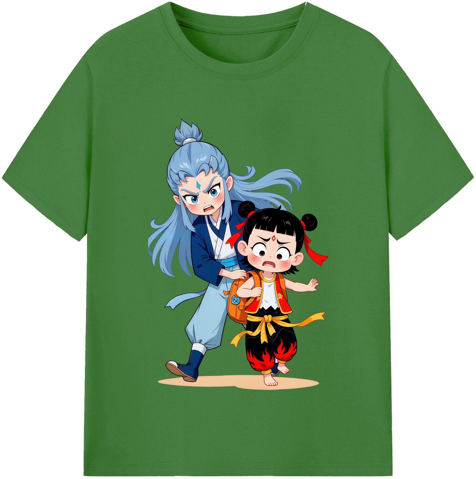 （画像用） Ne Zha 2 ナタ 魔童の大暴れ レディースカジュアルプリントTシャツ（綿100％）